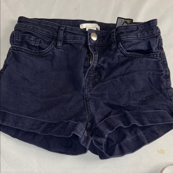 H&M Black Jean Shorts High-Waisted Denim - Picture 1 of 5